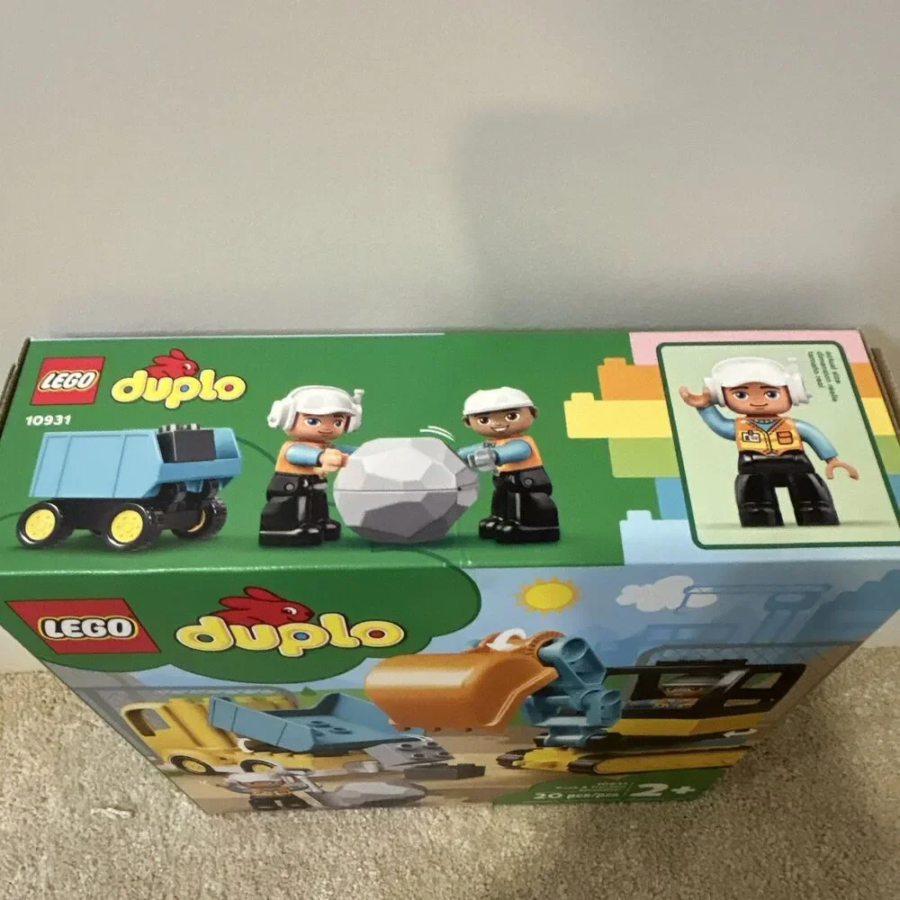 LEGO DUPLO 10931 Truck & Tracked Excavator Construction Set 20pc 2+ w/ Separator